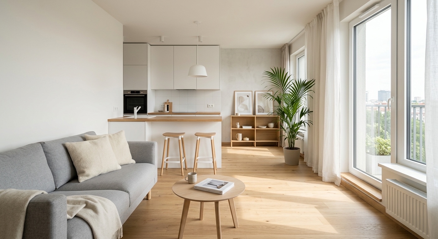 Готовая квартира после капсульного ремонта — светлый интерьер